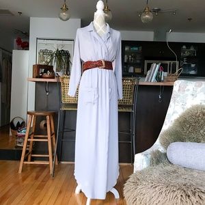 Grey chiffon maxi dress